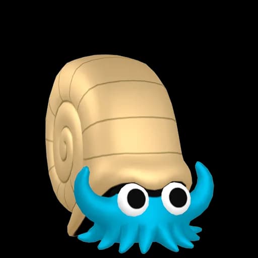 Omanyte Pokemon team builder artwork