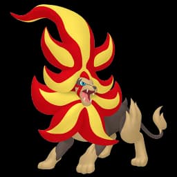 Pyroar Mega Pokemon team builder artwork