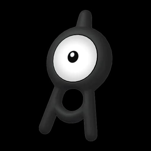 Unown Pokemon team builder artwork