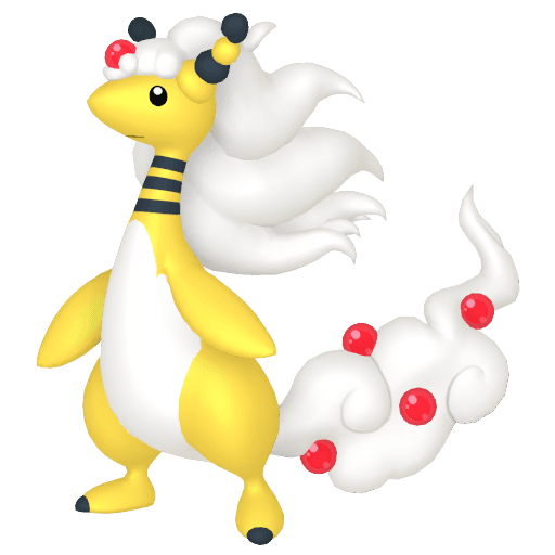 Ampharos Mega artwork