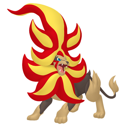 Pyroar Mega artwork